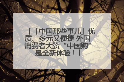 「中国那些事儿」优质、多元又便捷 外国消费者大赞“中国购”是全新体验！